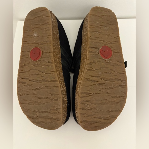 Haflinger Haley Wool Clog in Black with Double Adjustable Buckle, Size 38/7 US - Picture 11 of 13